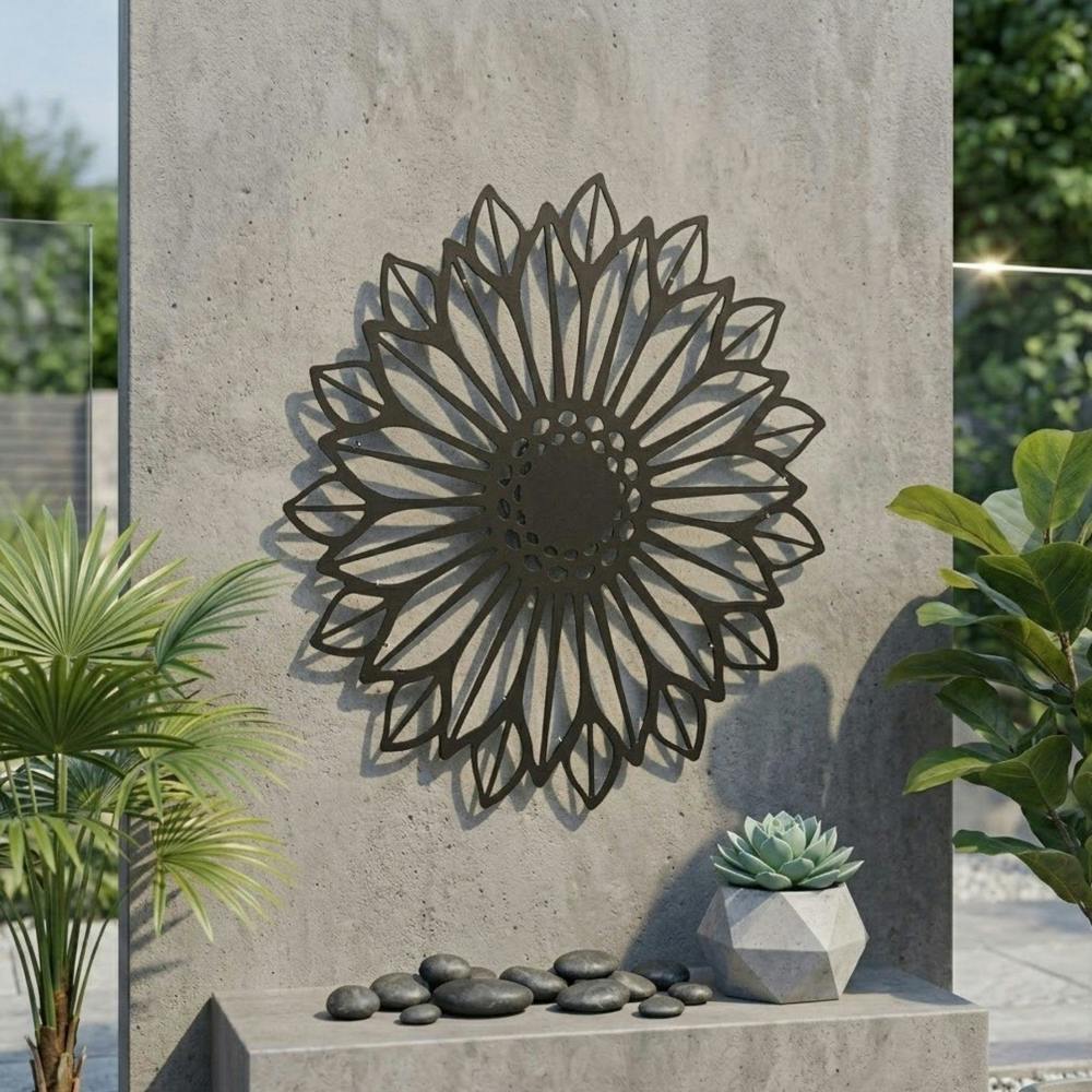 Garden Greatness Lunaria Solar Flower Wall Art Light