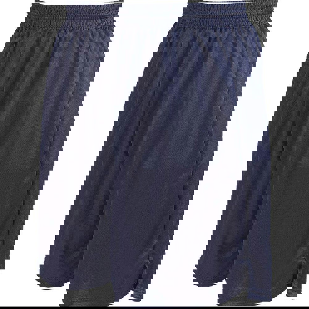 M/L - NAVY Junior Soft Touch Elasticated Training Shorts Bottoms - Football Gym
