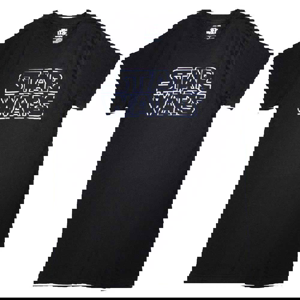 Star Wars Unisex Adult Logo T-Shirt - Black