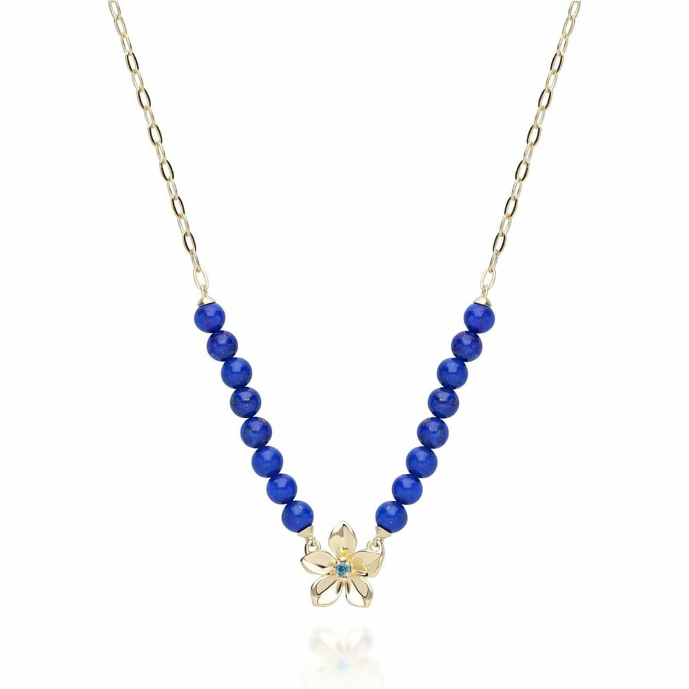 253N314302925 ECFEW™ Creator Lapis Lazuli & Blue Topaz Necklace In Sterling Silver 1