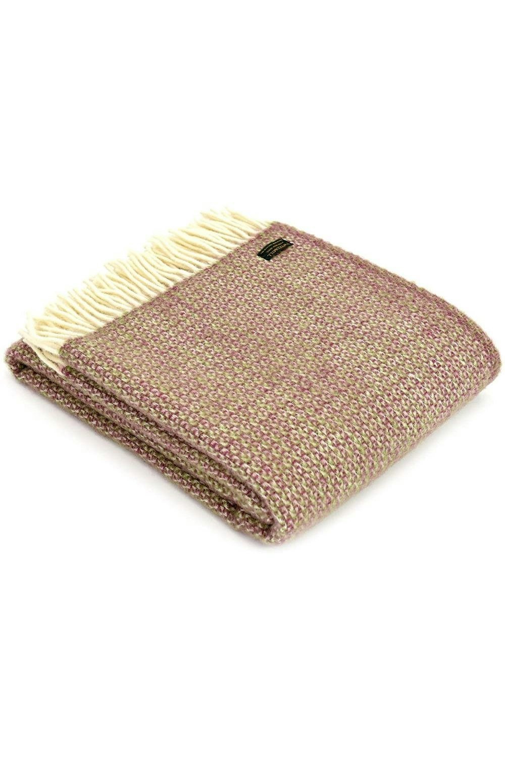 HomeSpace Direct Illusion Raspberry Wool Throw