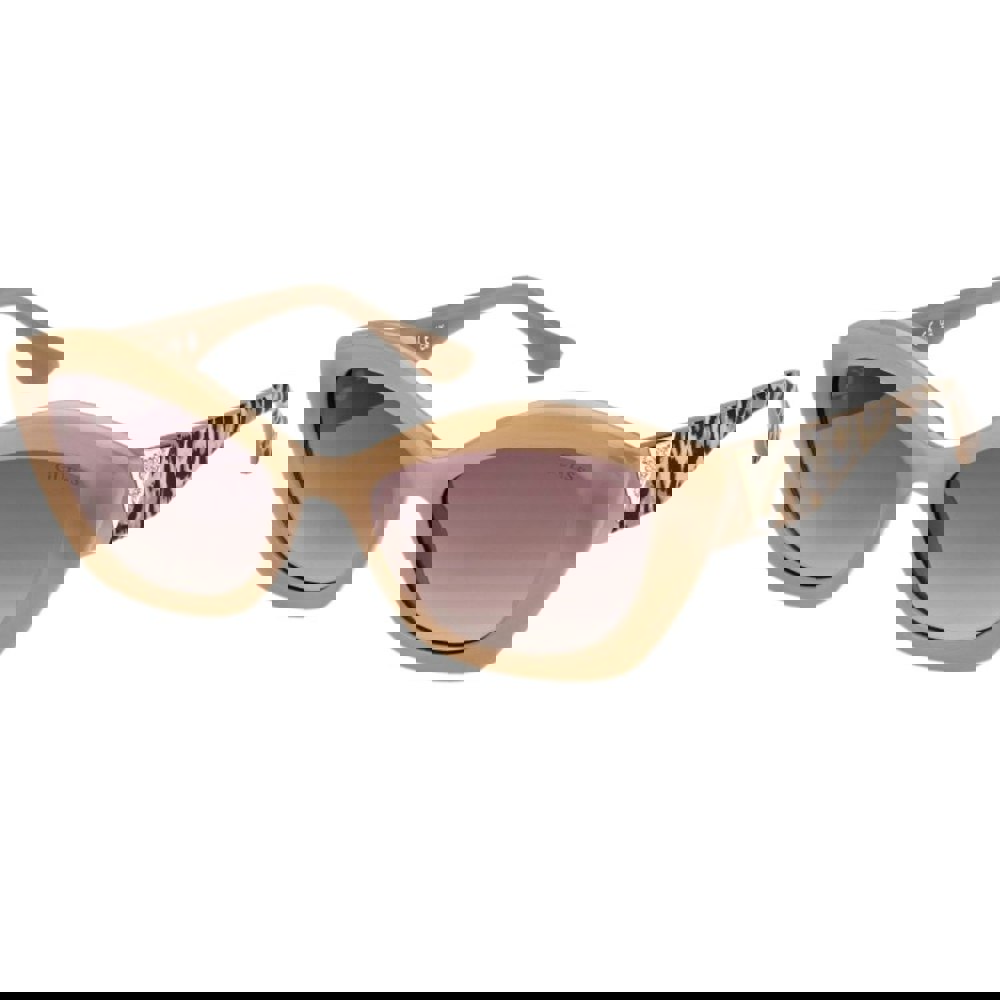 Guess Gradient Brown Lensed Shiny Beige Framed Sunglasses