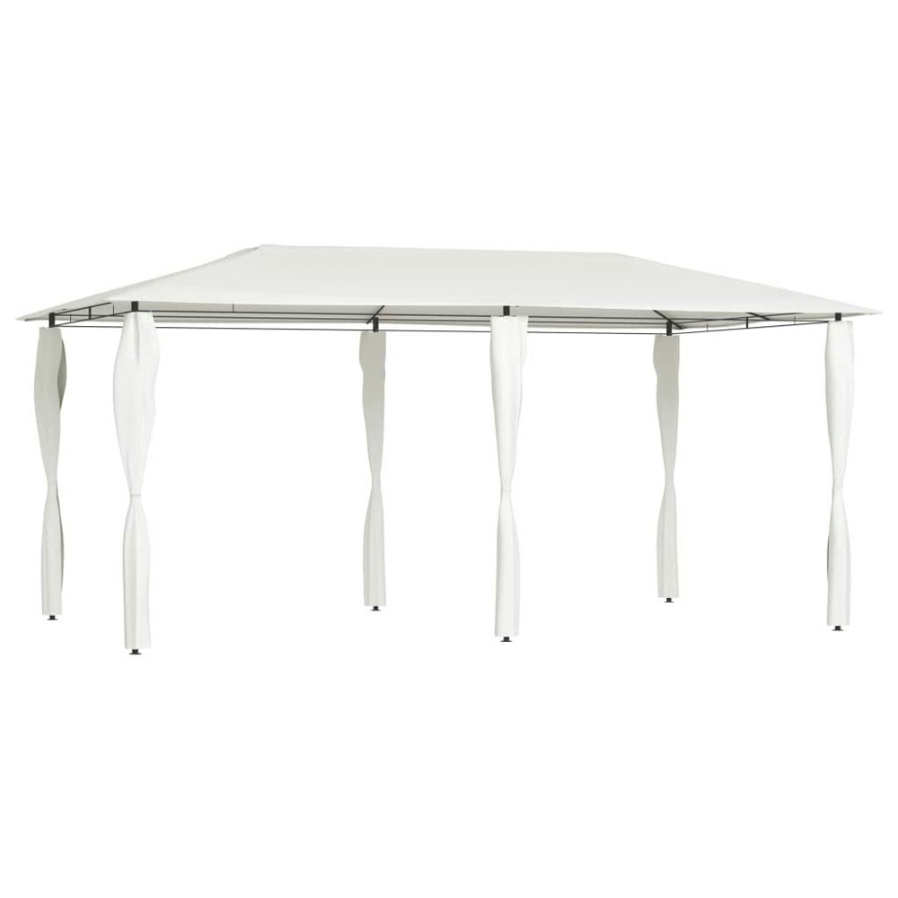 Berkfield Gazebo with Post Covers 3x6x2.6 m Cream 160 g/ma_