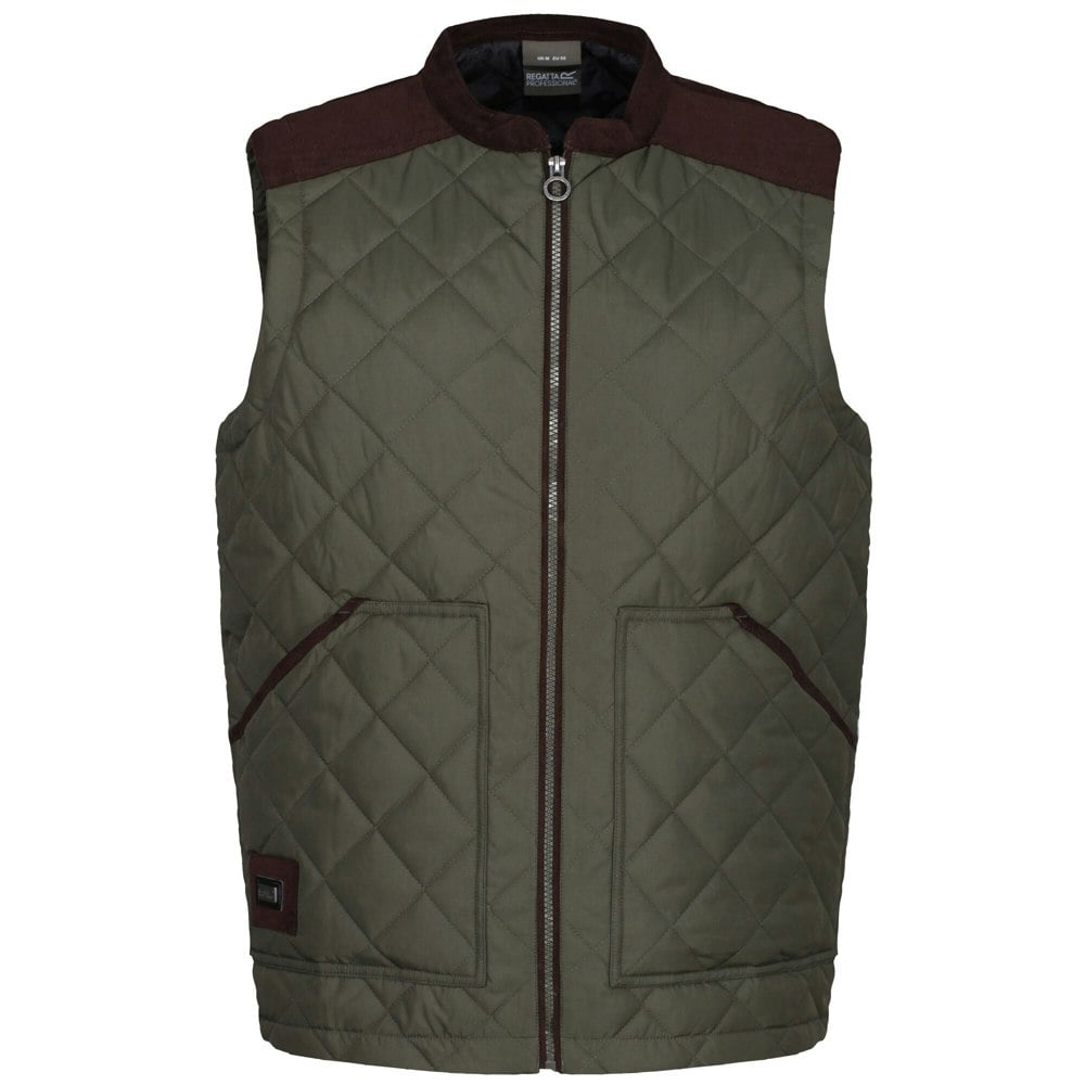 Regatta Mens Moreton Quilted Body Warmer - Dark Khaki