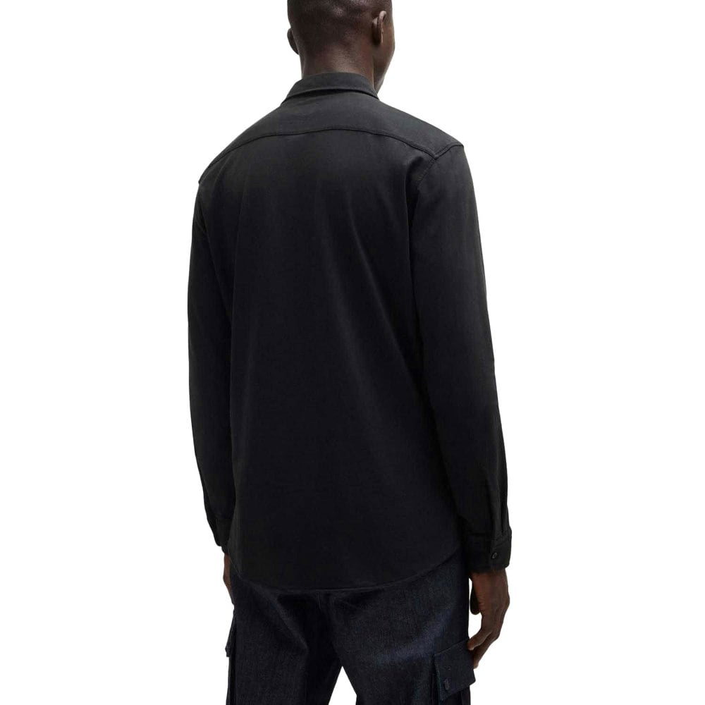 Boss Mens Embroidered Logo Slim Shirt - Black