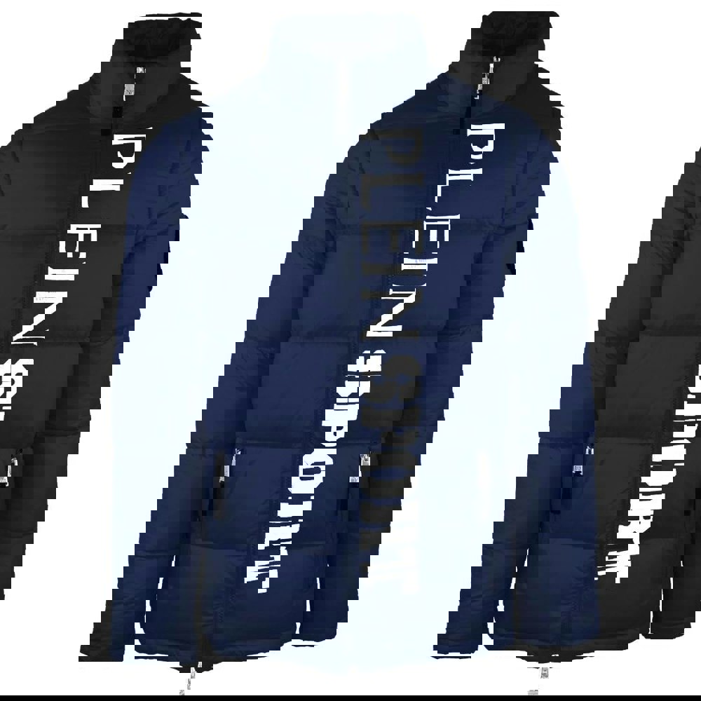 Plein Sport Vertical Logo Padded Navy Jacket