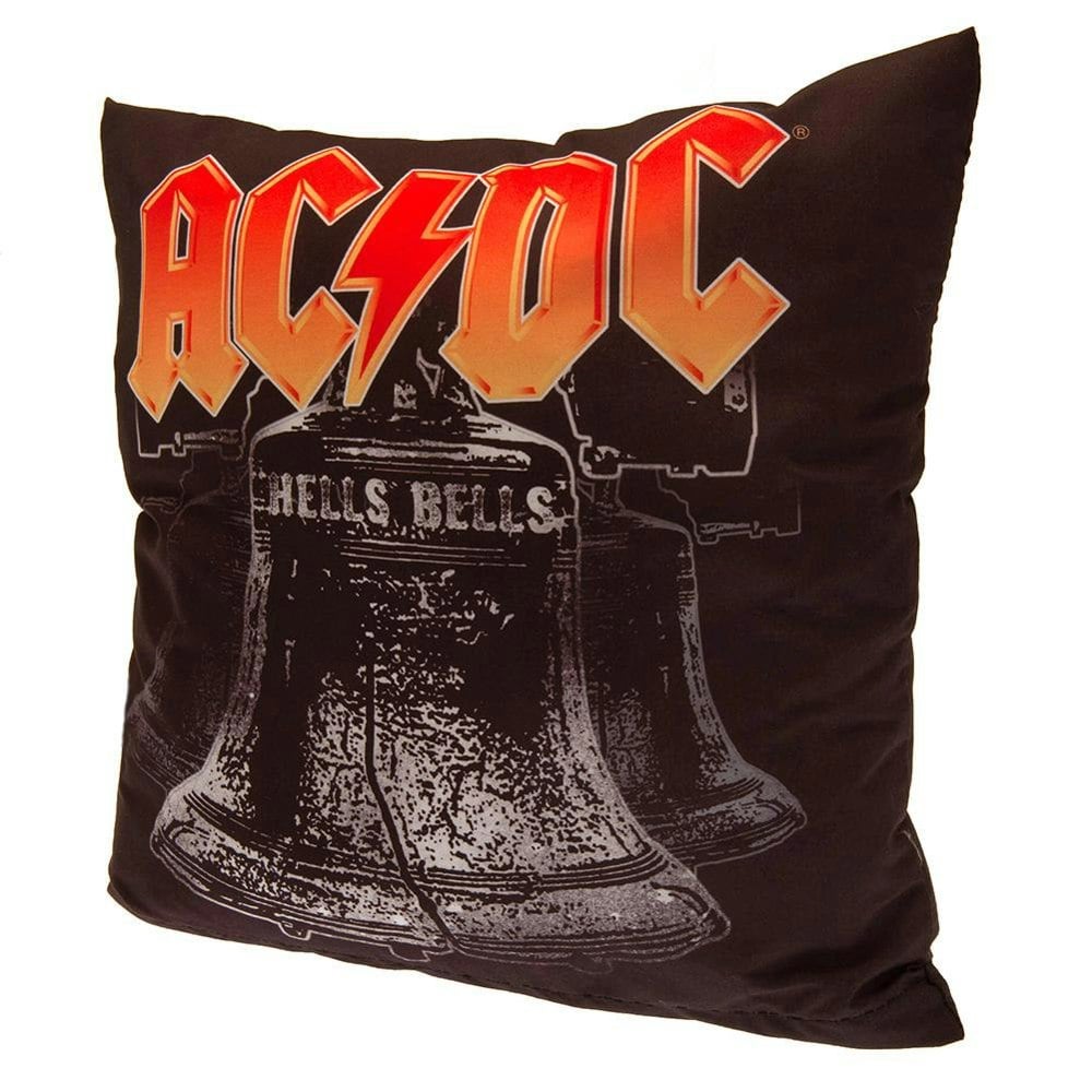 AC/DC Hells Bells Filled Cushion - Black/Red