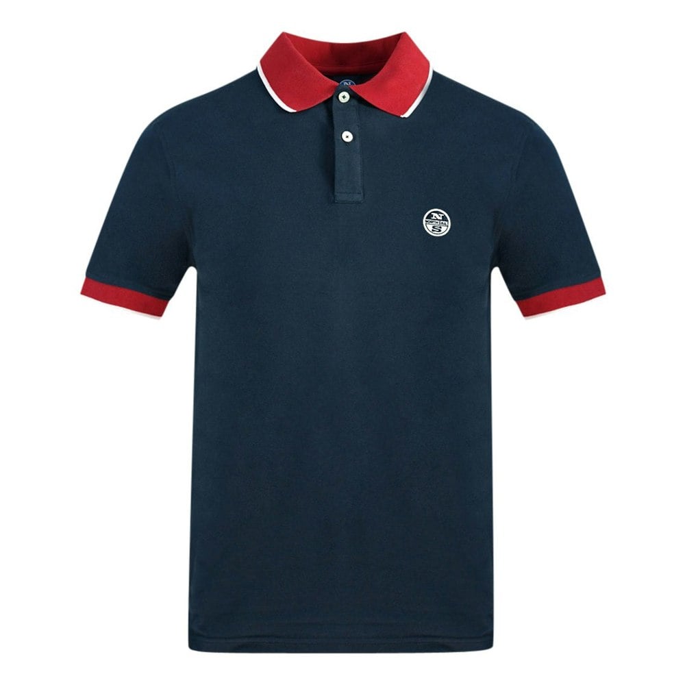 North Sails Colour Block Polo Shirt - Navy Blue