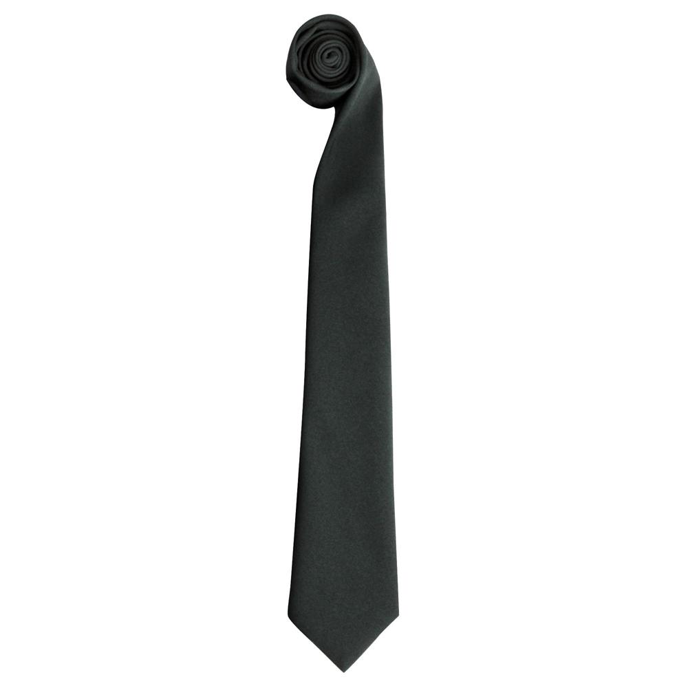 Premier Tie - Men Plain Work Tie (Pack of 2) - Black - One Size - Black