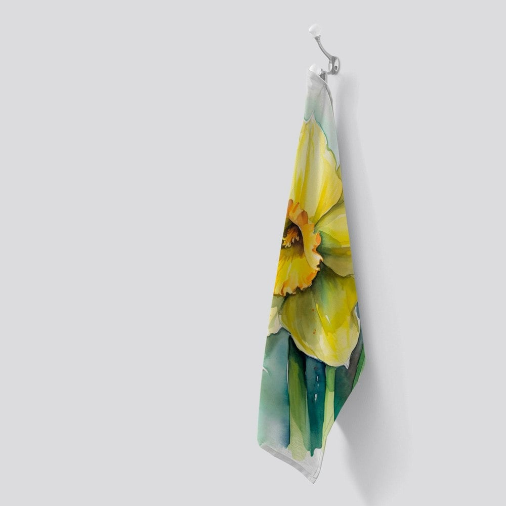 Warren Reed Watercolour Daffodil Tea Towel