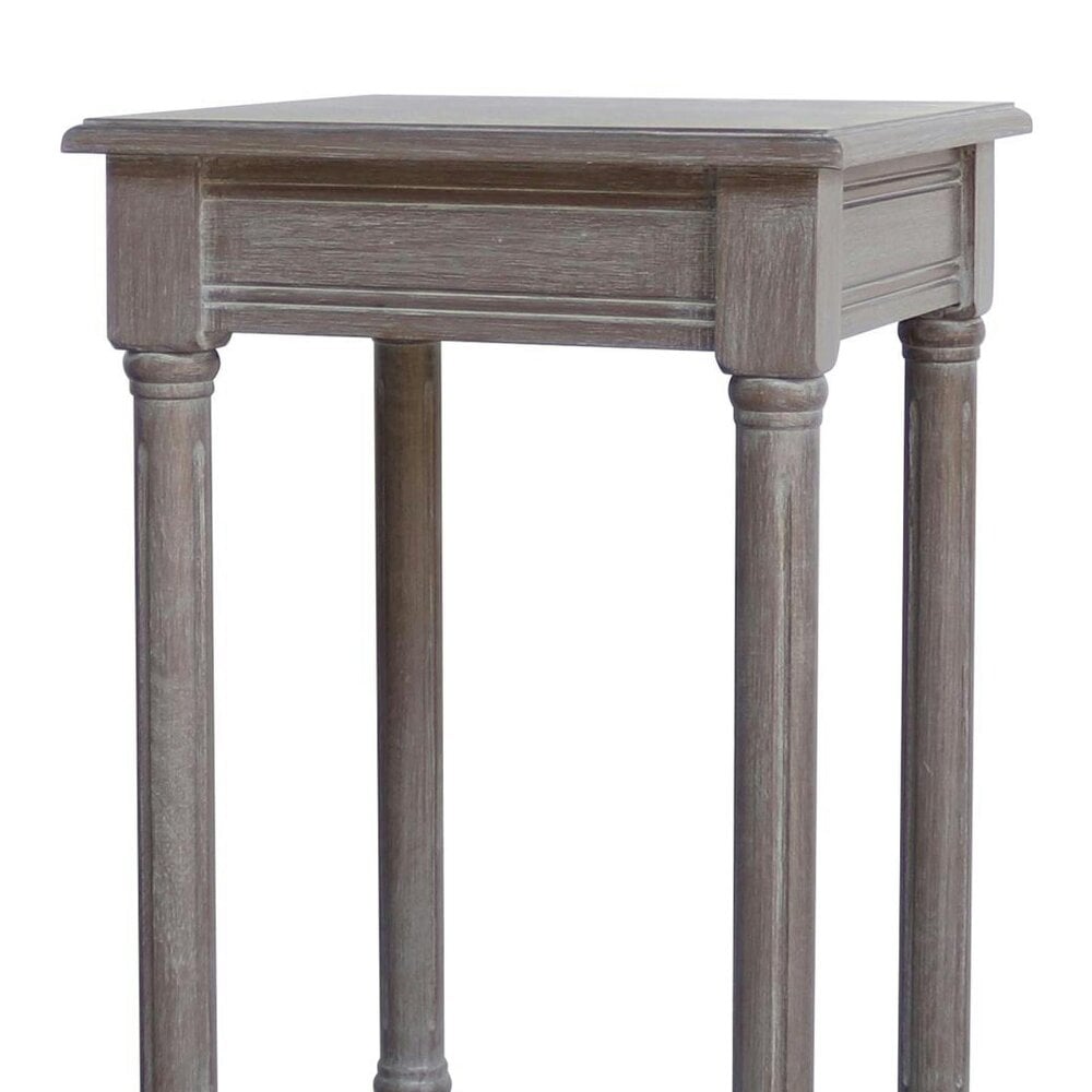 Hill Interiors Serene Rattan Collection Side Table - Grey