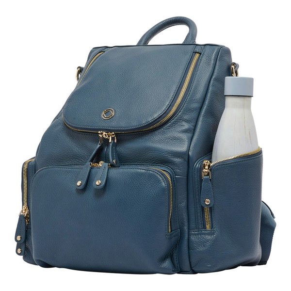 KeriKit England Amber Leather Backpack - Denim Blue