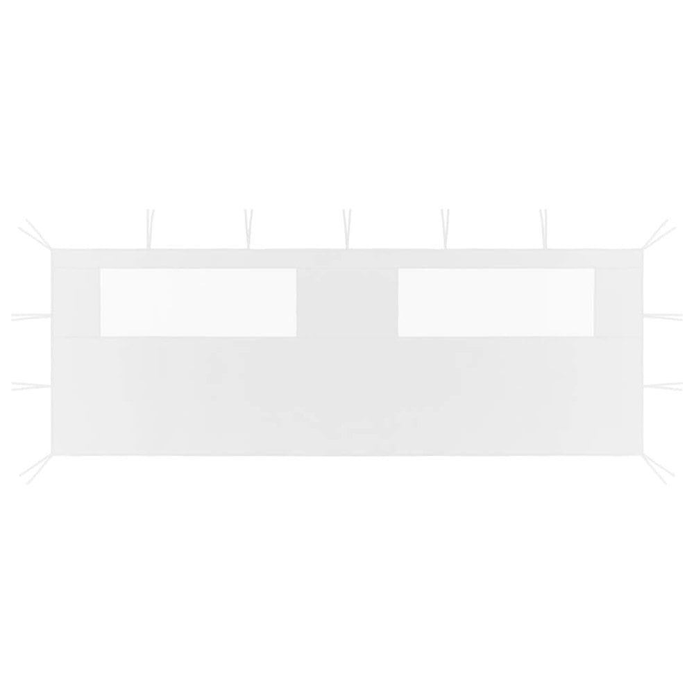 Berkfield Gazebo Sidewall with Windows 6x2 m White