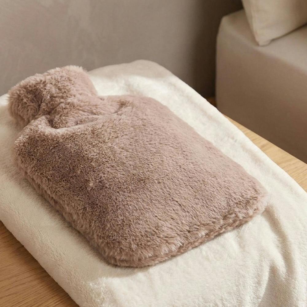 Garden Greatness Taupe Faux Fur Muff Hot Water Bottle