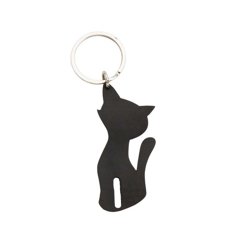 Paguro Smokey Recycled Rubber Cat Vegan Keyring