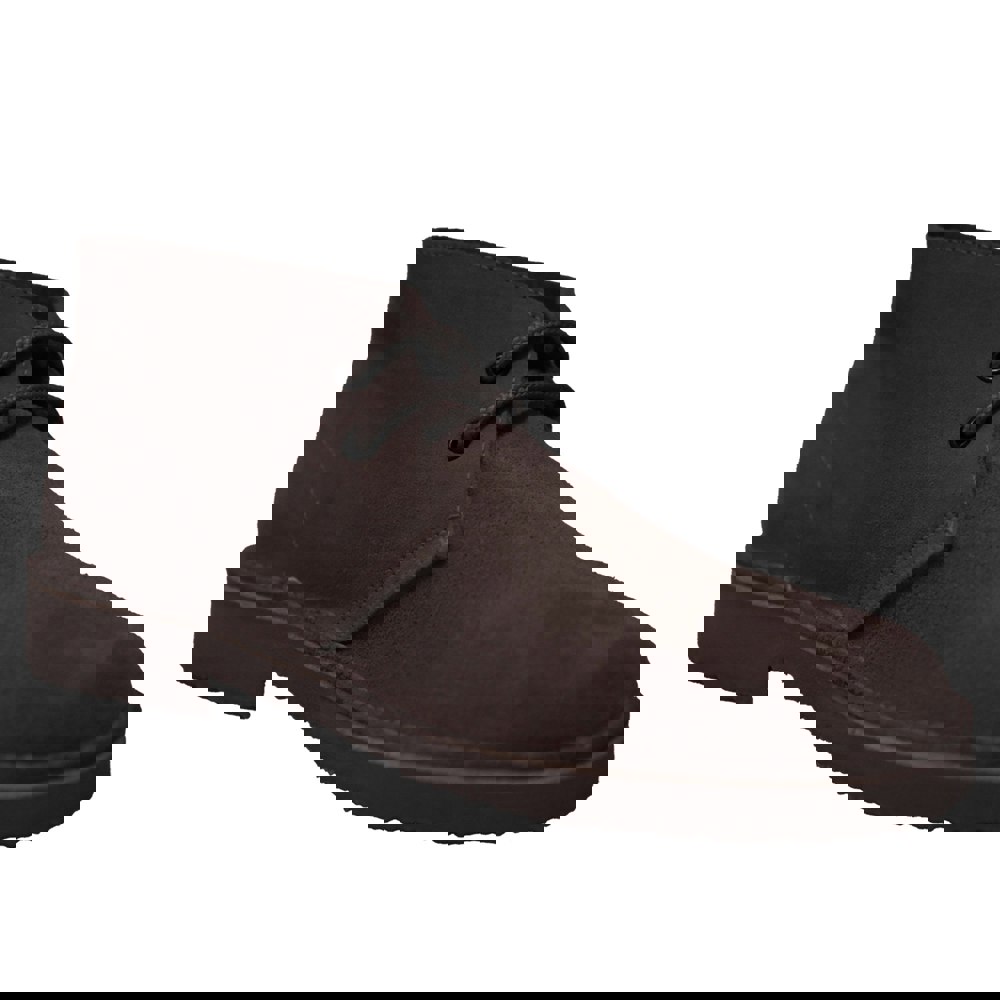 Roamers Men's Real Suede Unlined Desert Boots - Dark Brown