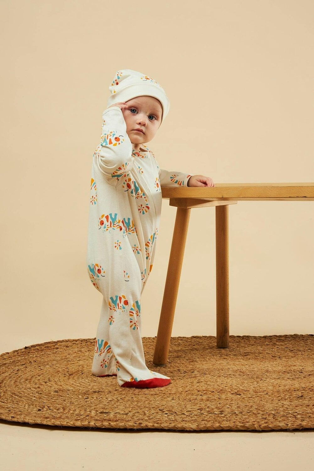 Lucy & Sam OFF WHITE CHAMELEON COSY HAT