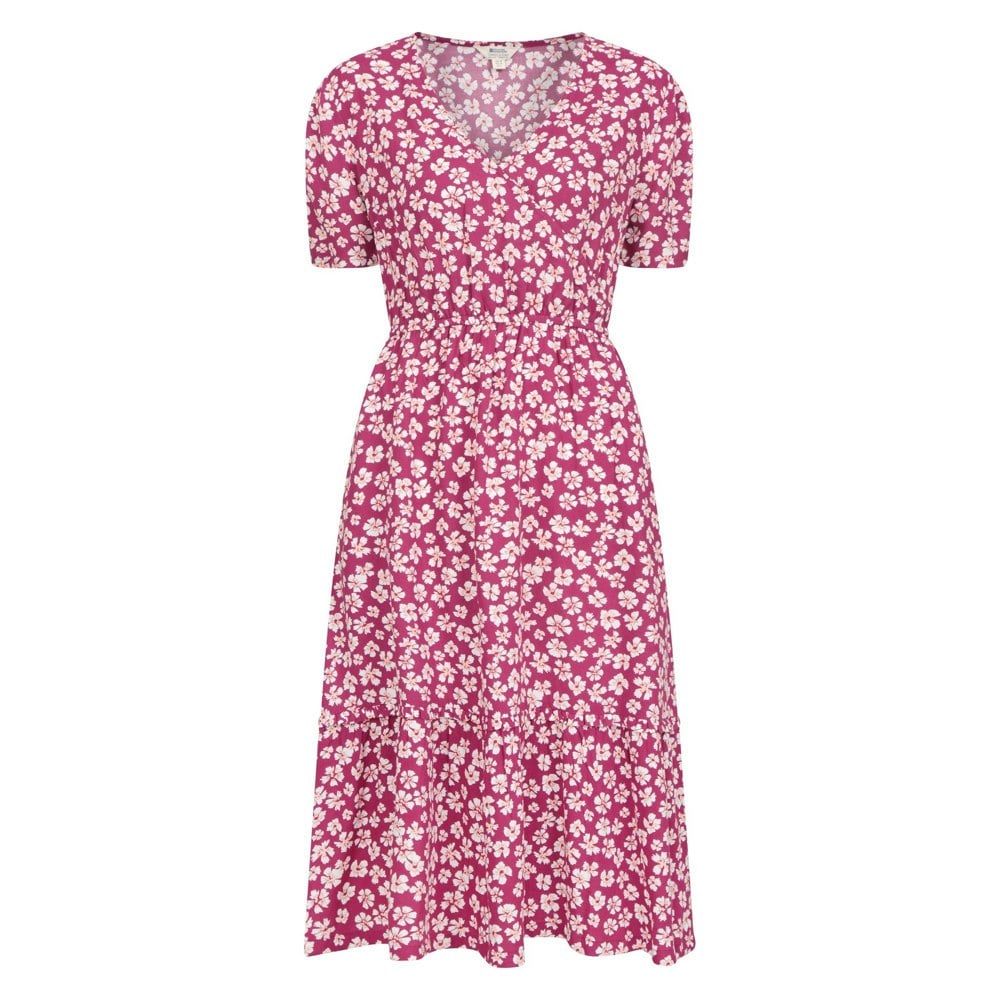 Mountain Warehouse Womens/Ladies Oasis Tiered Midi Dress - Berry