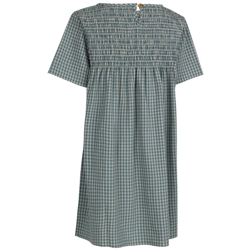 Trespass Womens Candice Gingham Smock Top - Storm Blue
