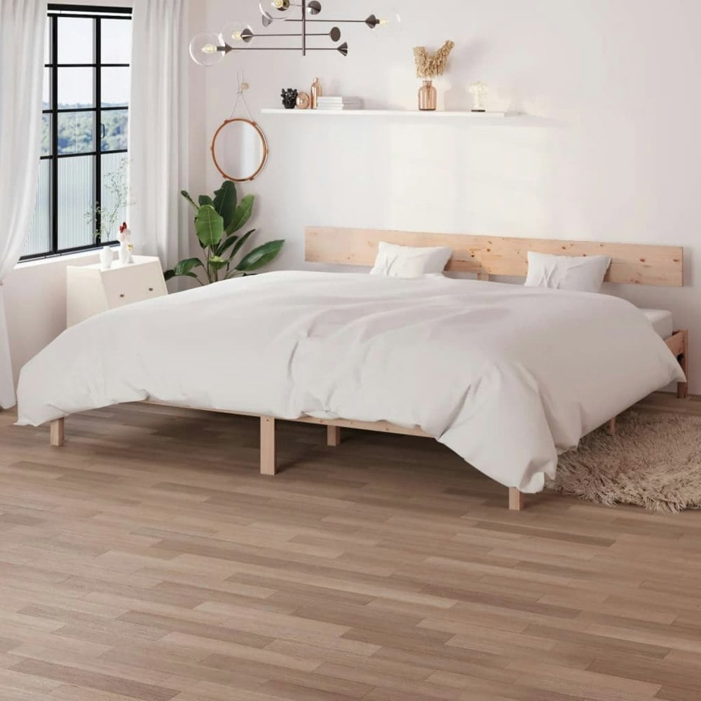 Berkfield Bed Frame Solid Wood Pine 180x200 cm Super King Size
