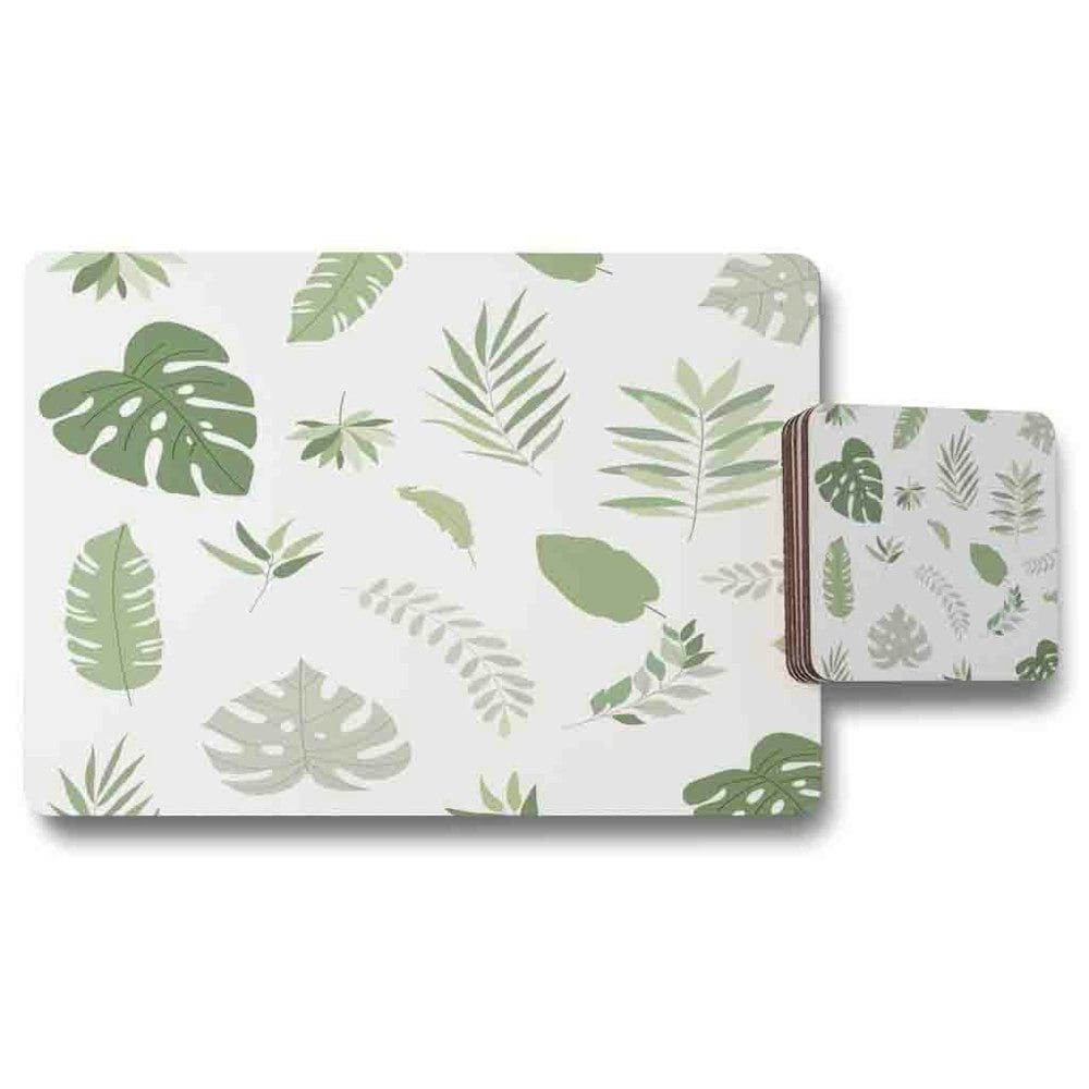 Benjamin Tate Design Exotic Tropical Plants Placemat & Coaster Set