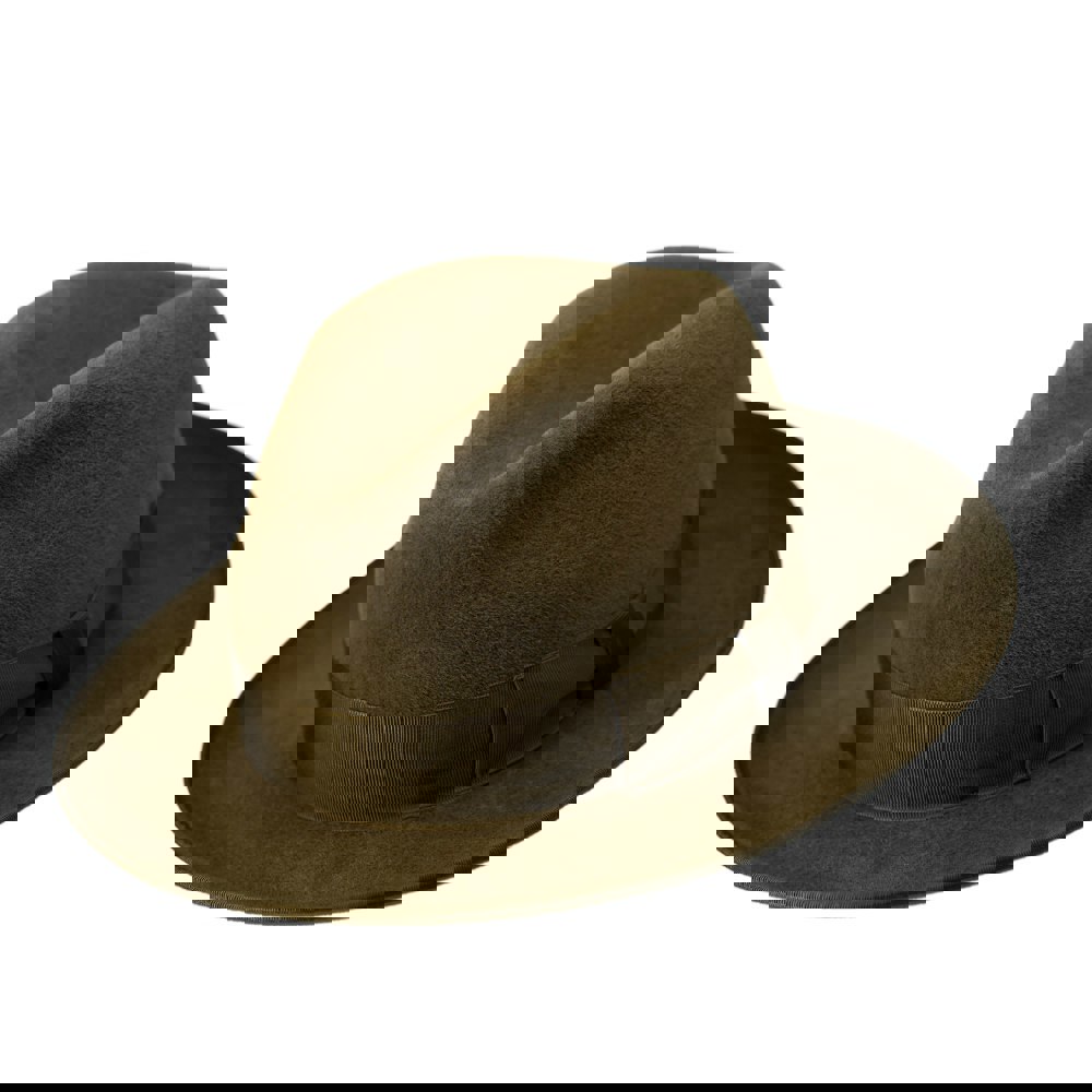 Gamble & Gunn Milligan Luxury Handmade Fur Felt Fedora - Sandy Brown