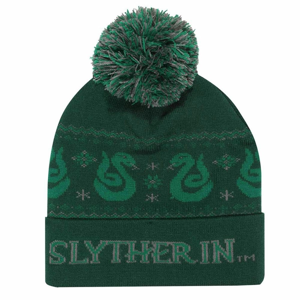 Harry Potter Unisex Adult Snow Slytherin Beanie - Green