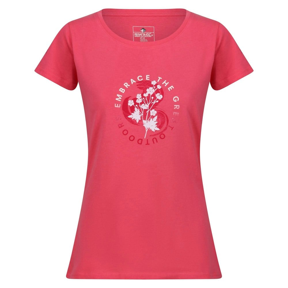 Regatta Women's Breezed III Flowers T-Shirt - Fruit Dove