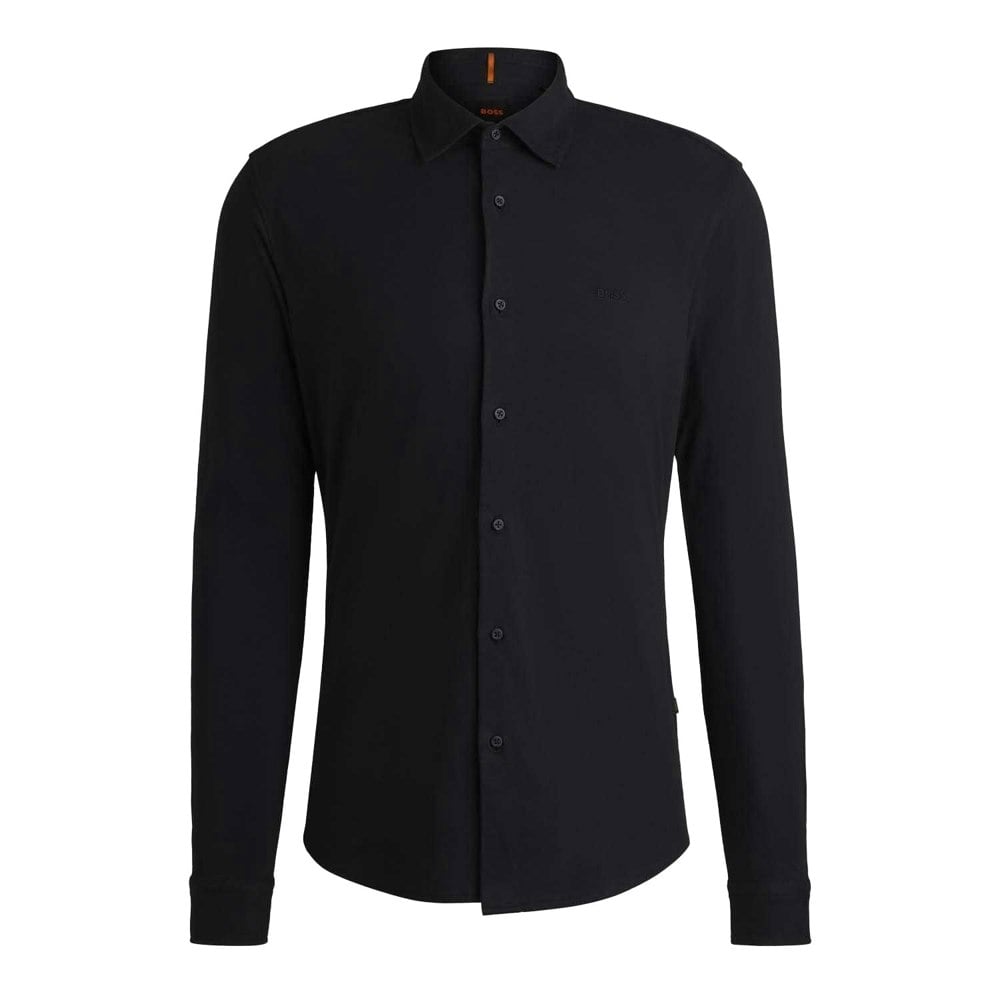 Boss Mens Embroidered Logo Slim Shirt - Black