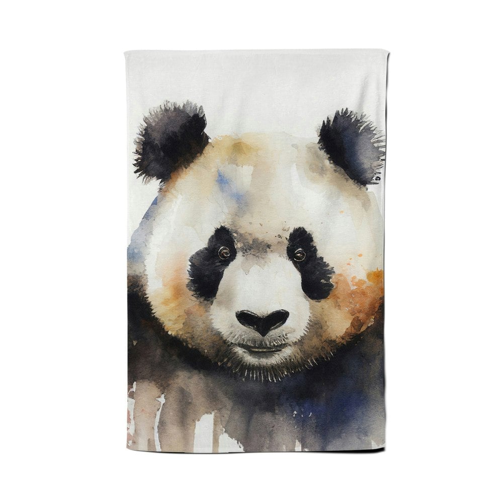 Warren Reed Panda Watercolour Tea Towel