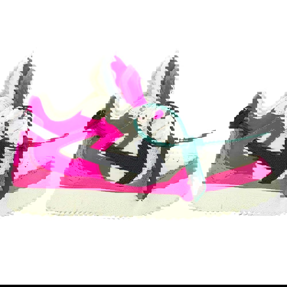 Off-White Midtop Fuchsia Leather Sneakers