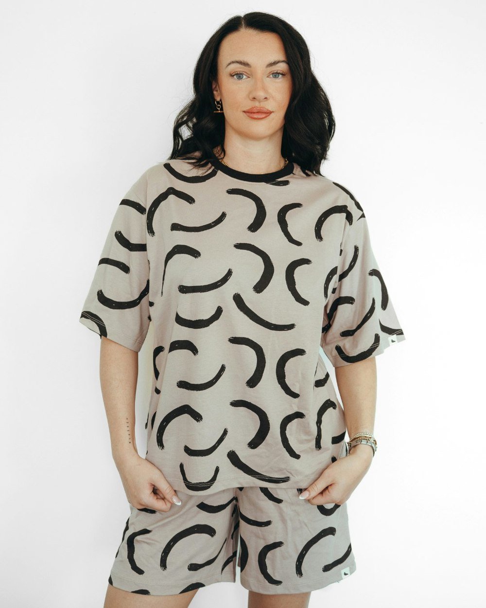 Elsie Stone Cove Print Oversized T-Shirt - image 2