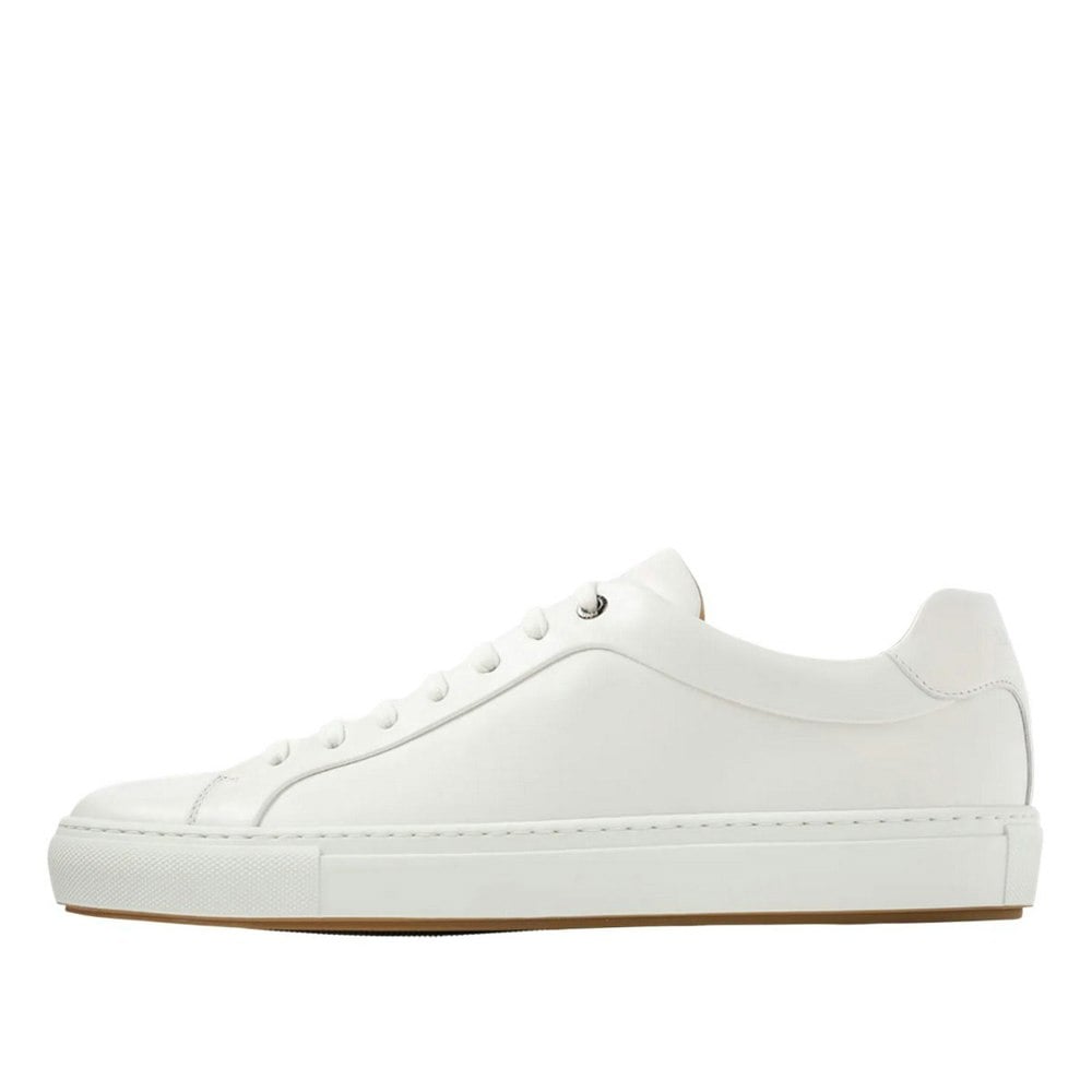 Boss Mens Mirage Leather Tennis Trainers - White