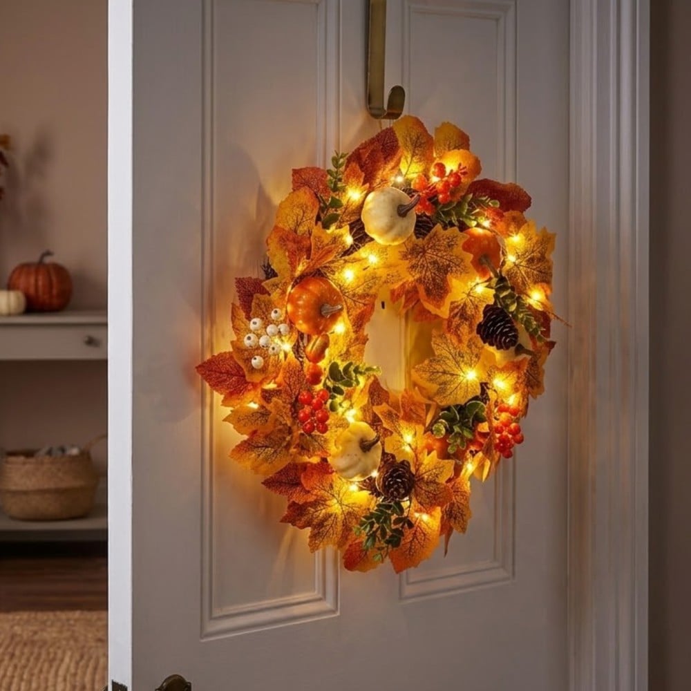 Garden Greatness Welcome Fall Wreath Front Door Wreath