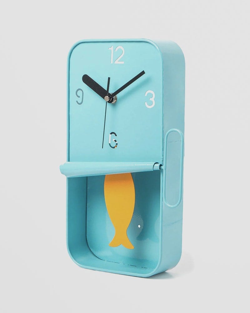 Sardine Tin Wall Clock - Blue