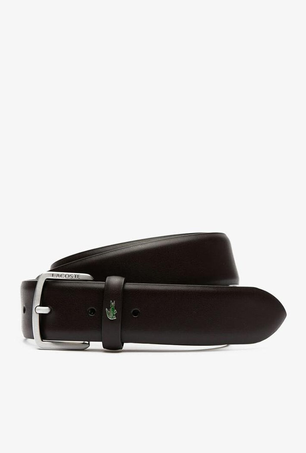 Lacoste Smooth Leather Belt - Maroon
