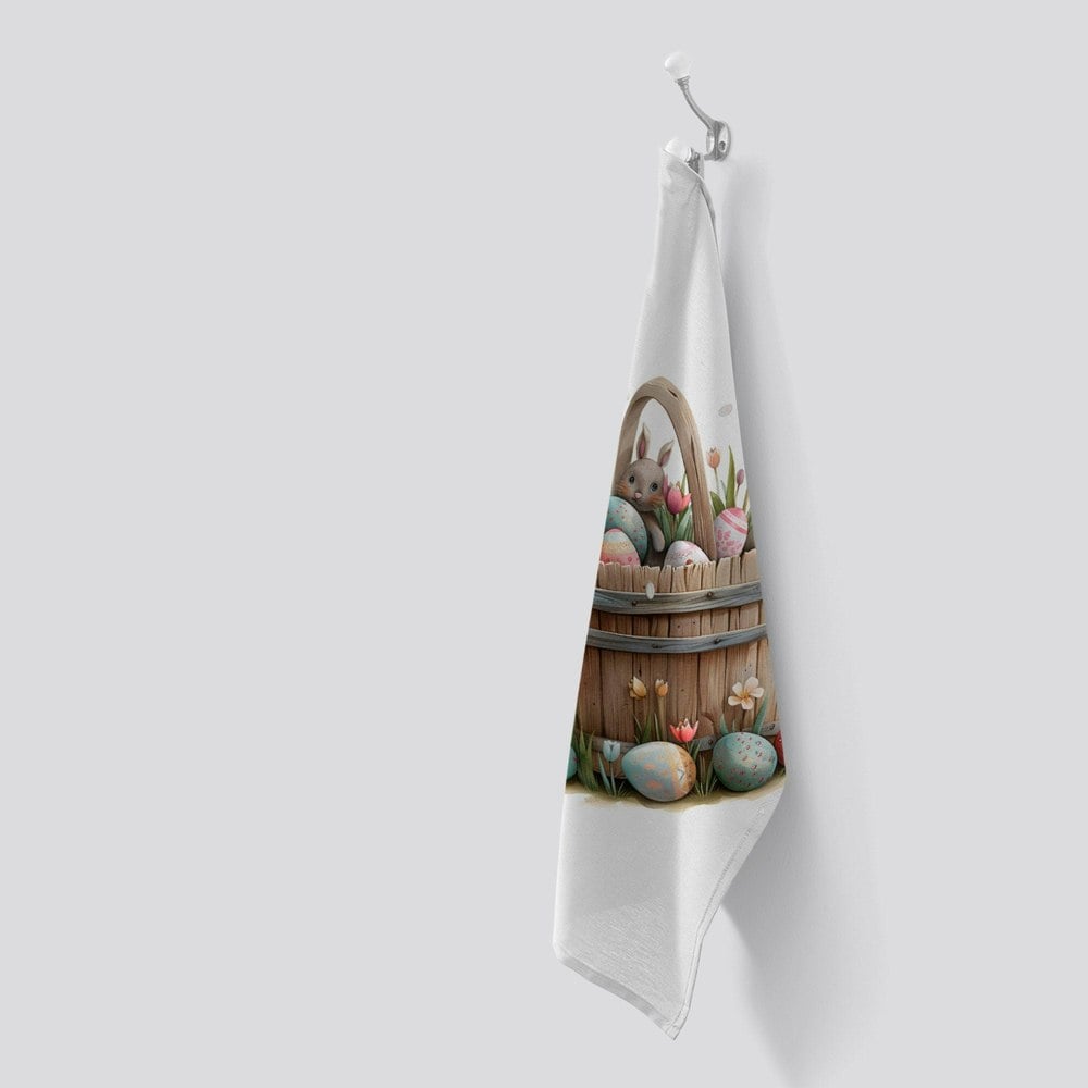 Warren Reed Watercolour Sweet Easter Basket Tea Towel