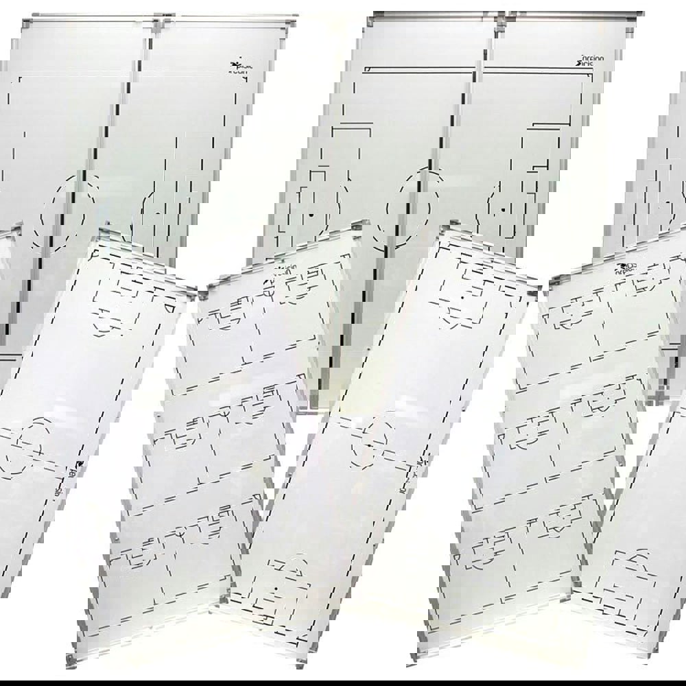 90 x 120cm Double Sided Folding Football Tactics Board - 27 Markers Dry Wipe Pen