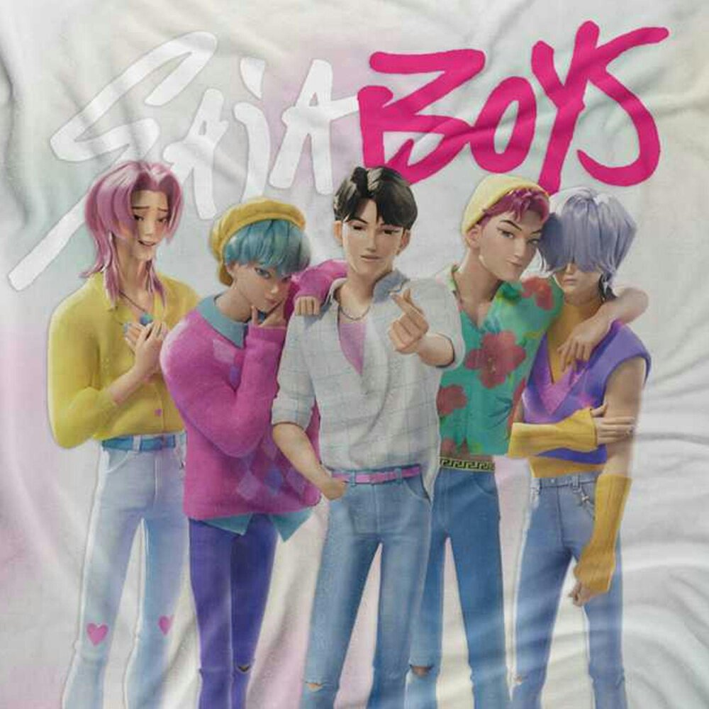 K-Pop Demon Hunters Fleece Saja Boys Supersoft Throw - Multicoloured