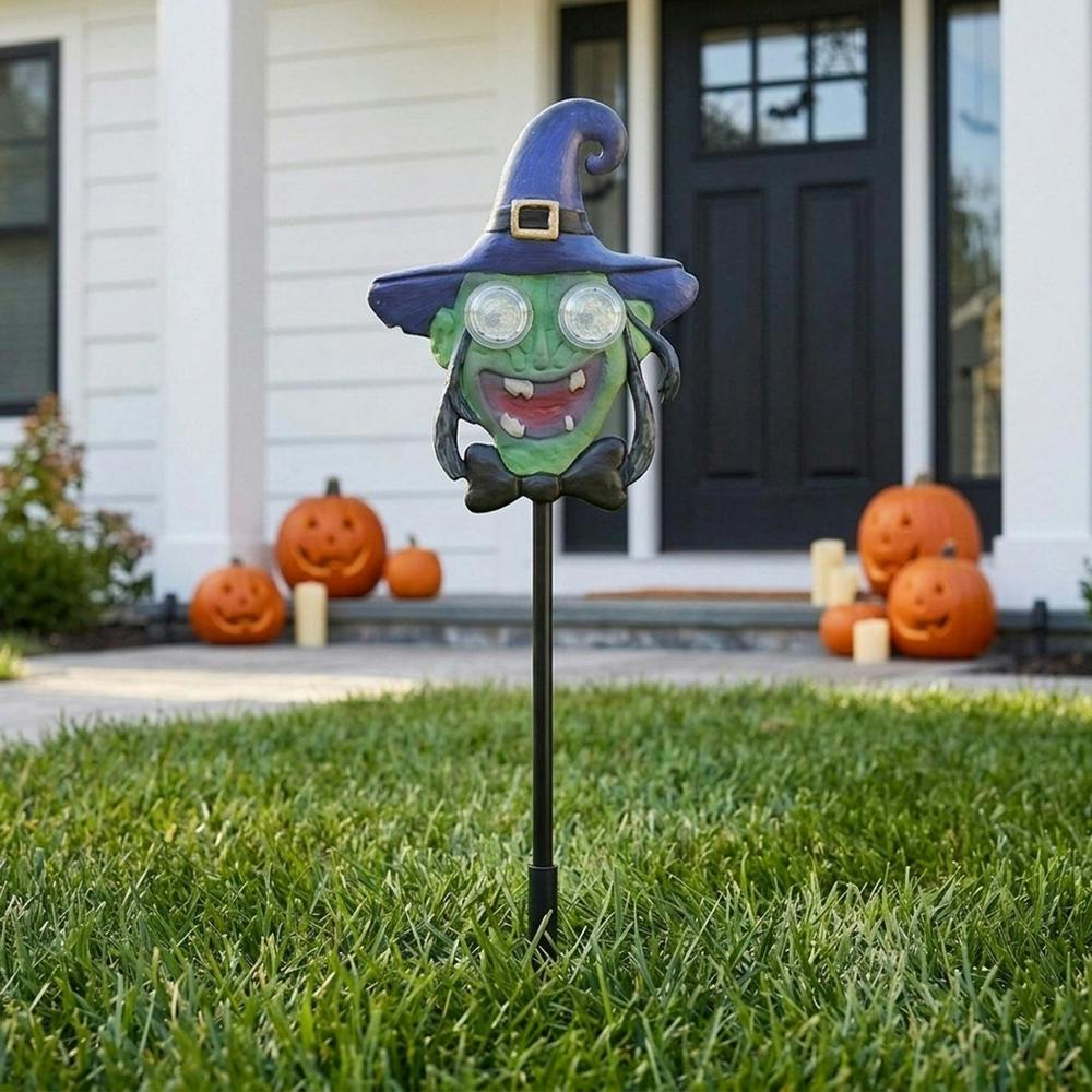 Garden Greatness Glowing Witch Halloween Stake Light