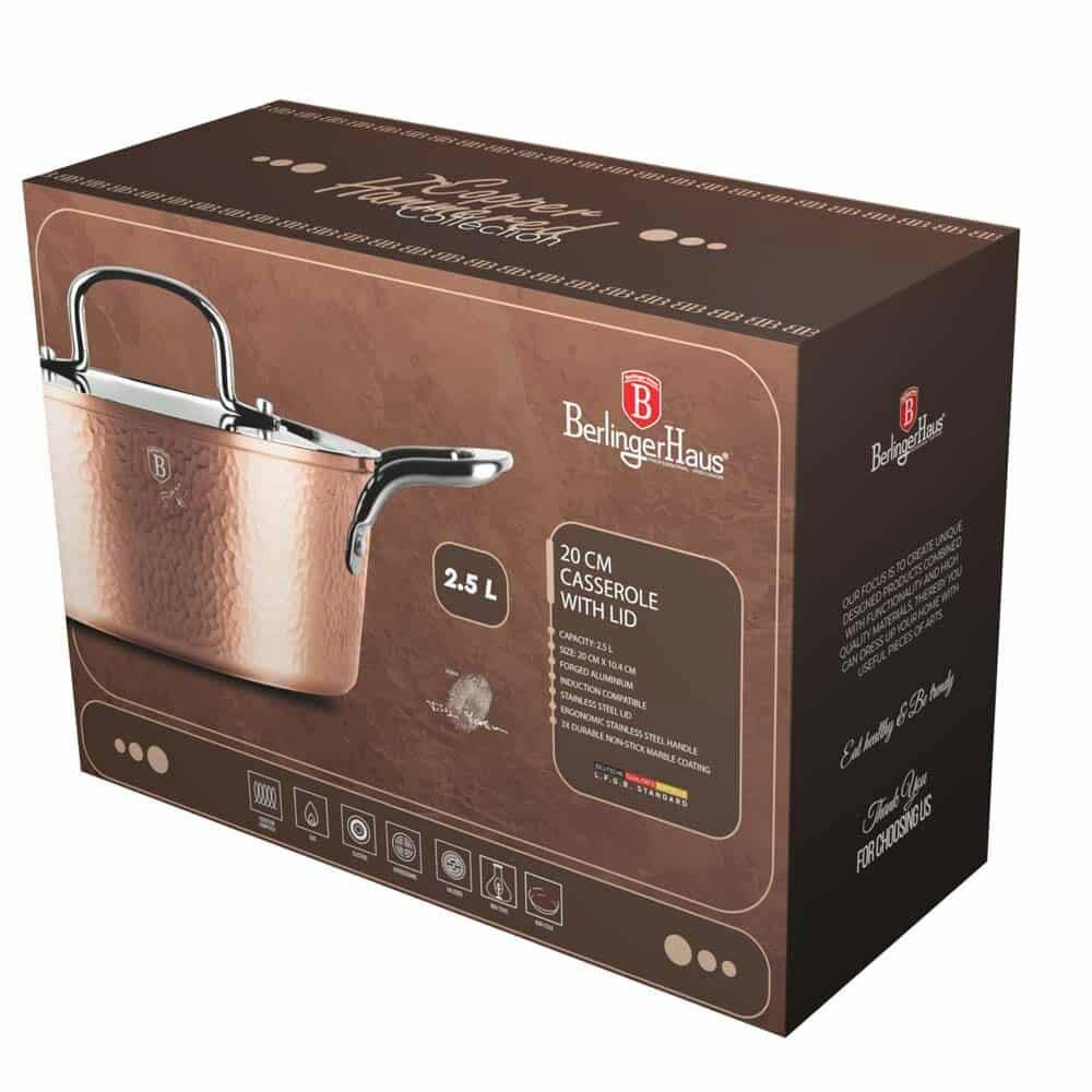 Berlinger Haus Casserole 20 cm Berlinger Haus BH8003 Hammered Copper