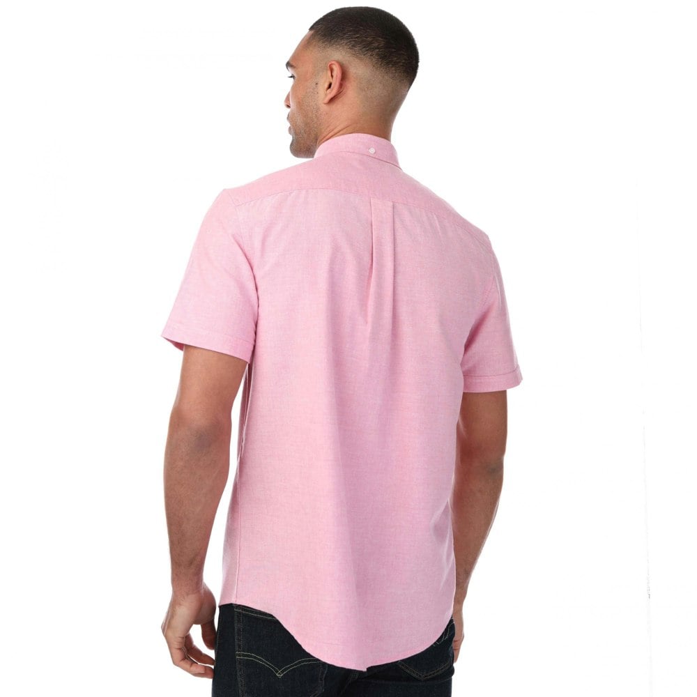 Farah Mens Drayton Short-Sleeved Shirt - Coral
