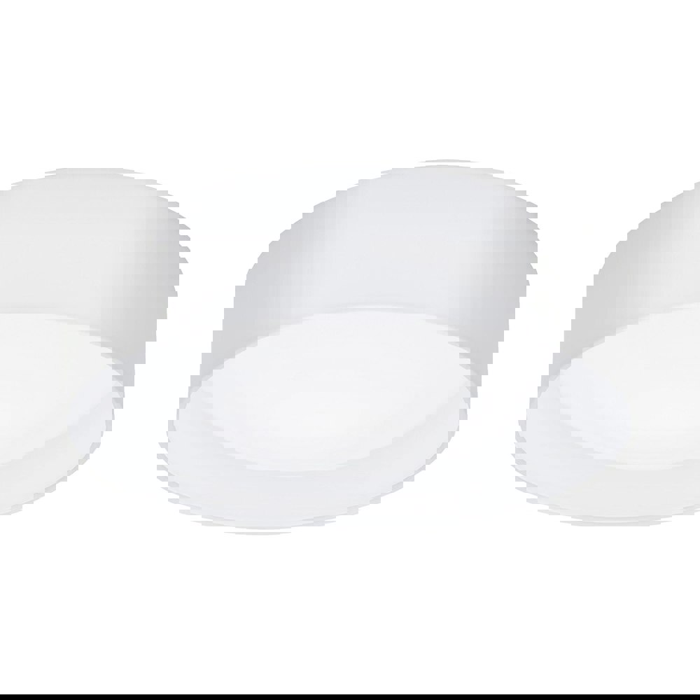 Flush Ceiling Light Colour White Shade White Fabric Bulb LED 11W Included Loops