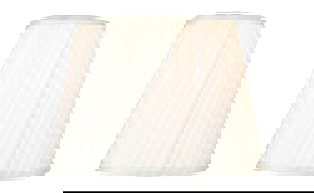 Traditional Classic Cream Faux Silk Pleated Inner Lined Lamp Shade - 10" Image 1