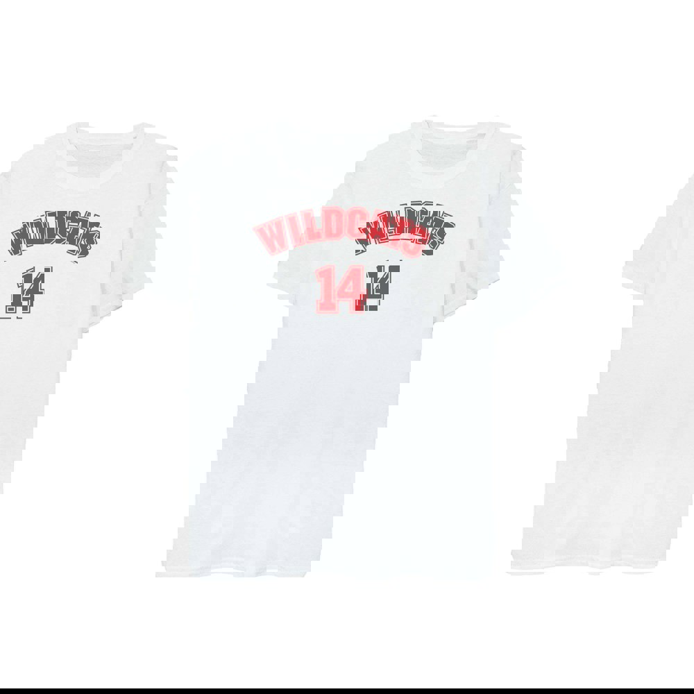 Disney Womens/Ladies High School Musical The Musical Wildcats 14 Cotton Boyfriend T-Shirt - White