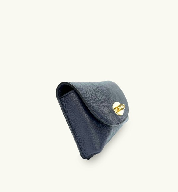 Apatchy The Mila Navy Leather Phone Bag