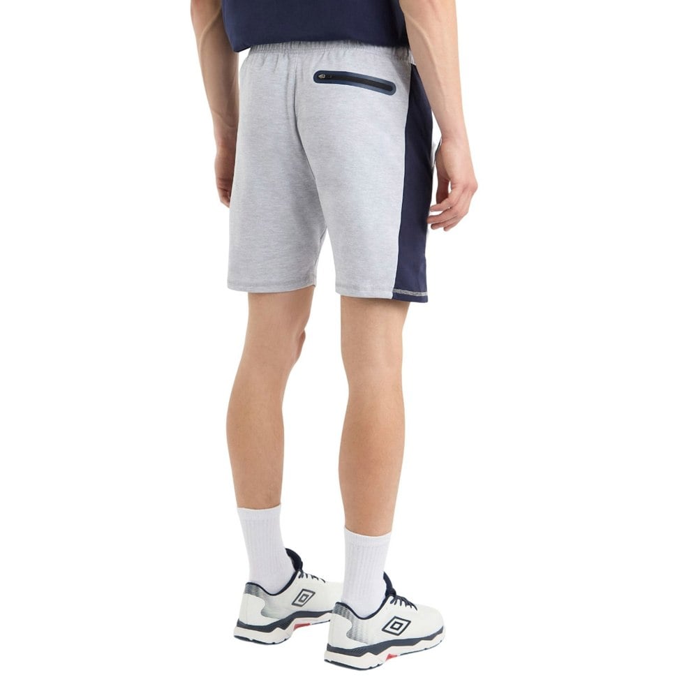 Umbro Mens Terrace Shorts - Light Grey Marl/Peacoat