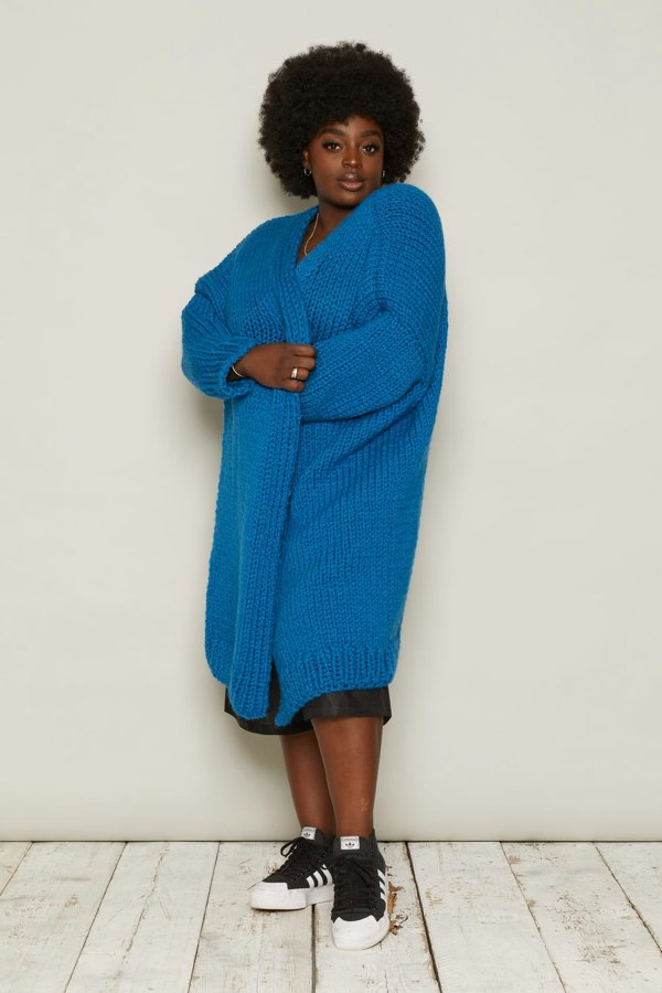 Bo Carter Hand Knitted Lena Cardigan - Teal