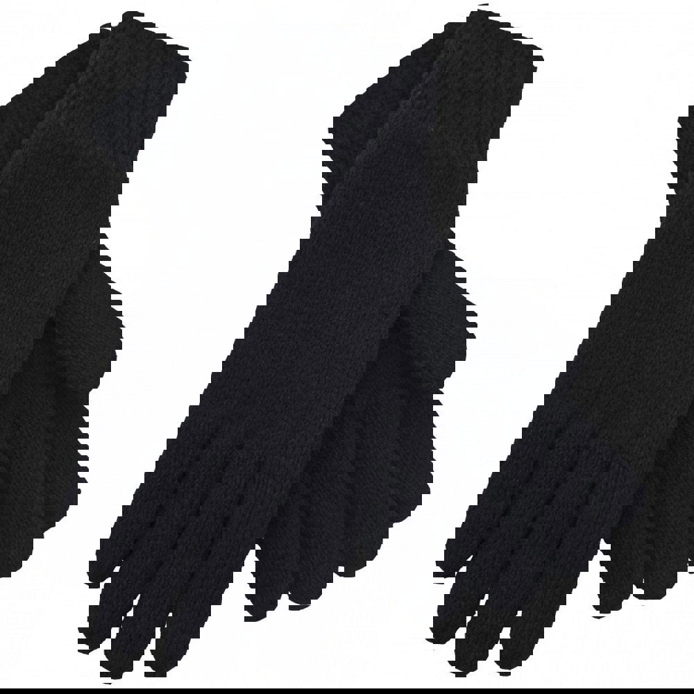 Trespass Mens Bargo Knitted Gloves - Black