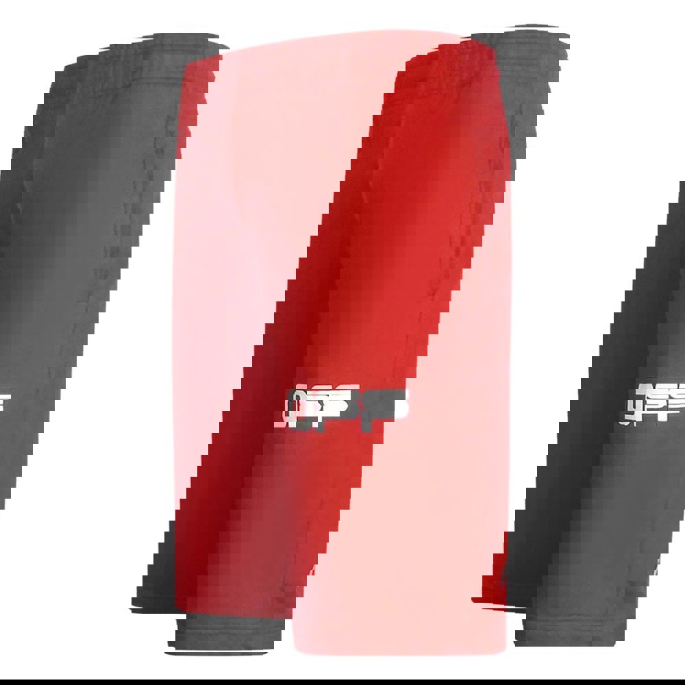 Off-White Airport Tape Design Red Sweat Shorts XS